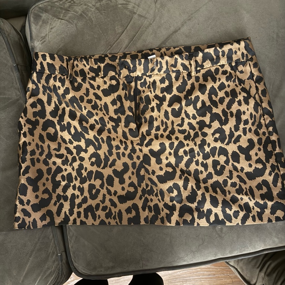Topshop Animal Print Mini Skirt